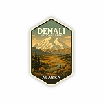 Denali National Park Poster Sticker (Peel N' Stick)